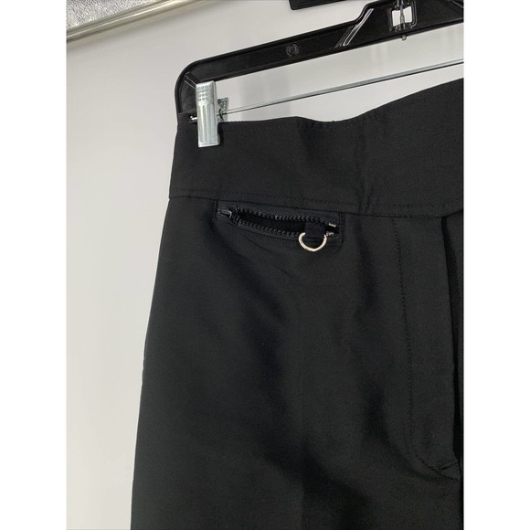 Vintage Profile Womens Ski Snow Pants Size 10 Reg Black Stirrup Zipper Pocket - Picture 3 of 8